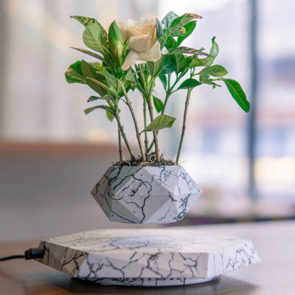 Schwebender Pflanzenhalter – Magnetisch rotierender Blumentopf für modernes Dekor