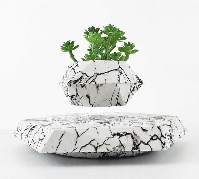 Schwebender Pflanzenhalter – Magnetisch rotierender Blumentopf für modernes Dekor