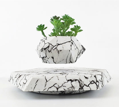 Schwebender Pflanzenhalter – Magnetisch rotierender Blumentopf für modernes Dekor